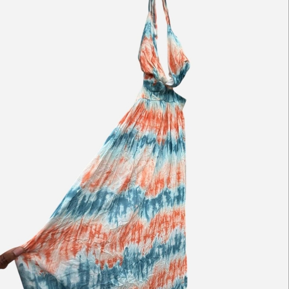 Fashion Nova - Colorful Halter Maxi Dress